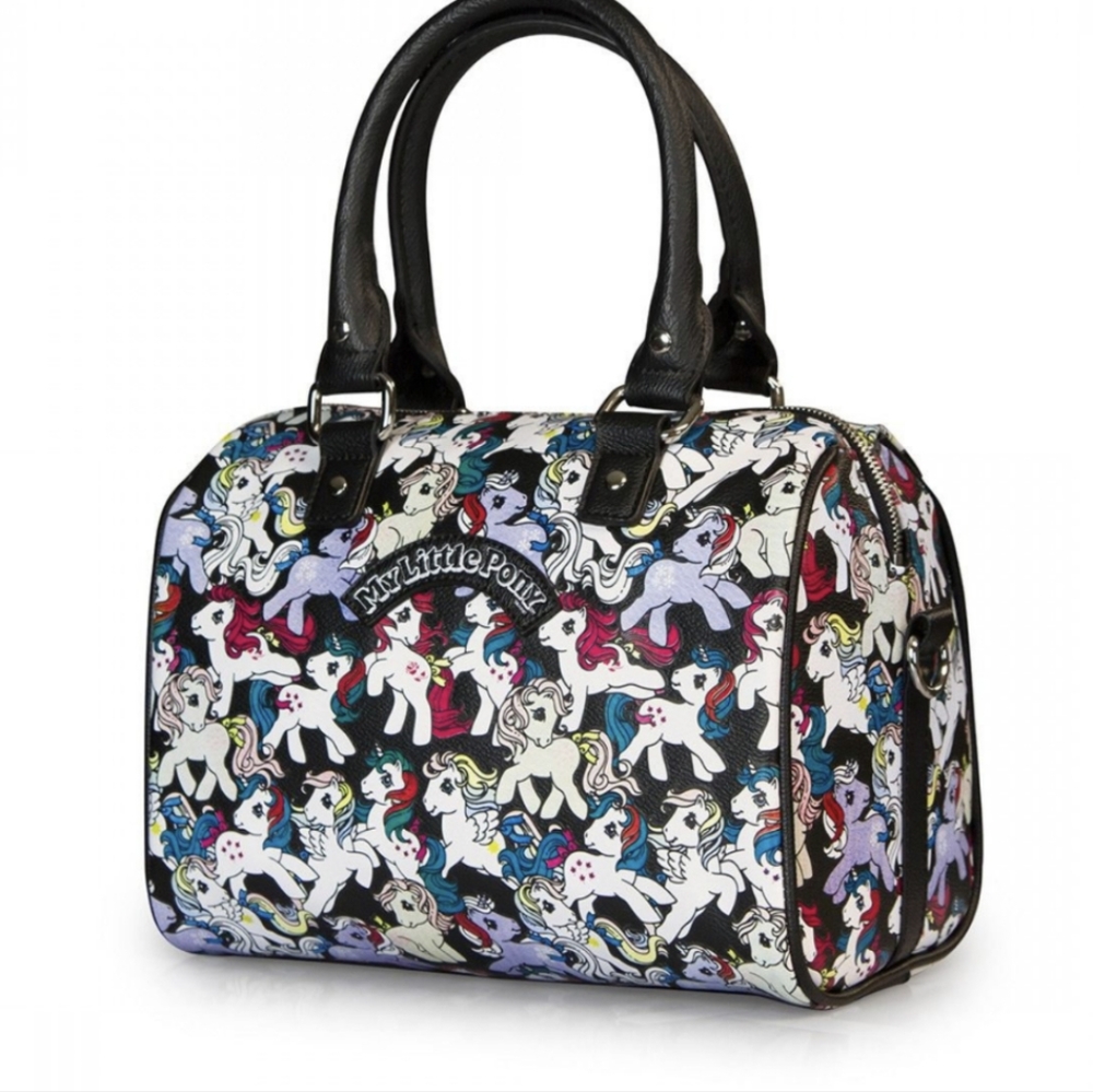 Rare Loungefly My Little Pony Black Retro Ponies City Purse Crossbody Bag